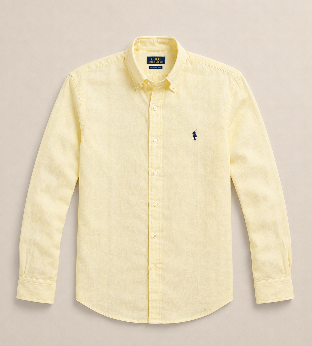 RL Custom Fit Linen Shirt Yellow