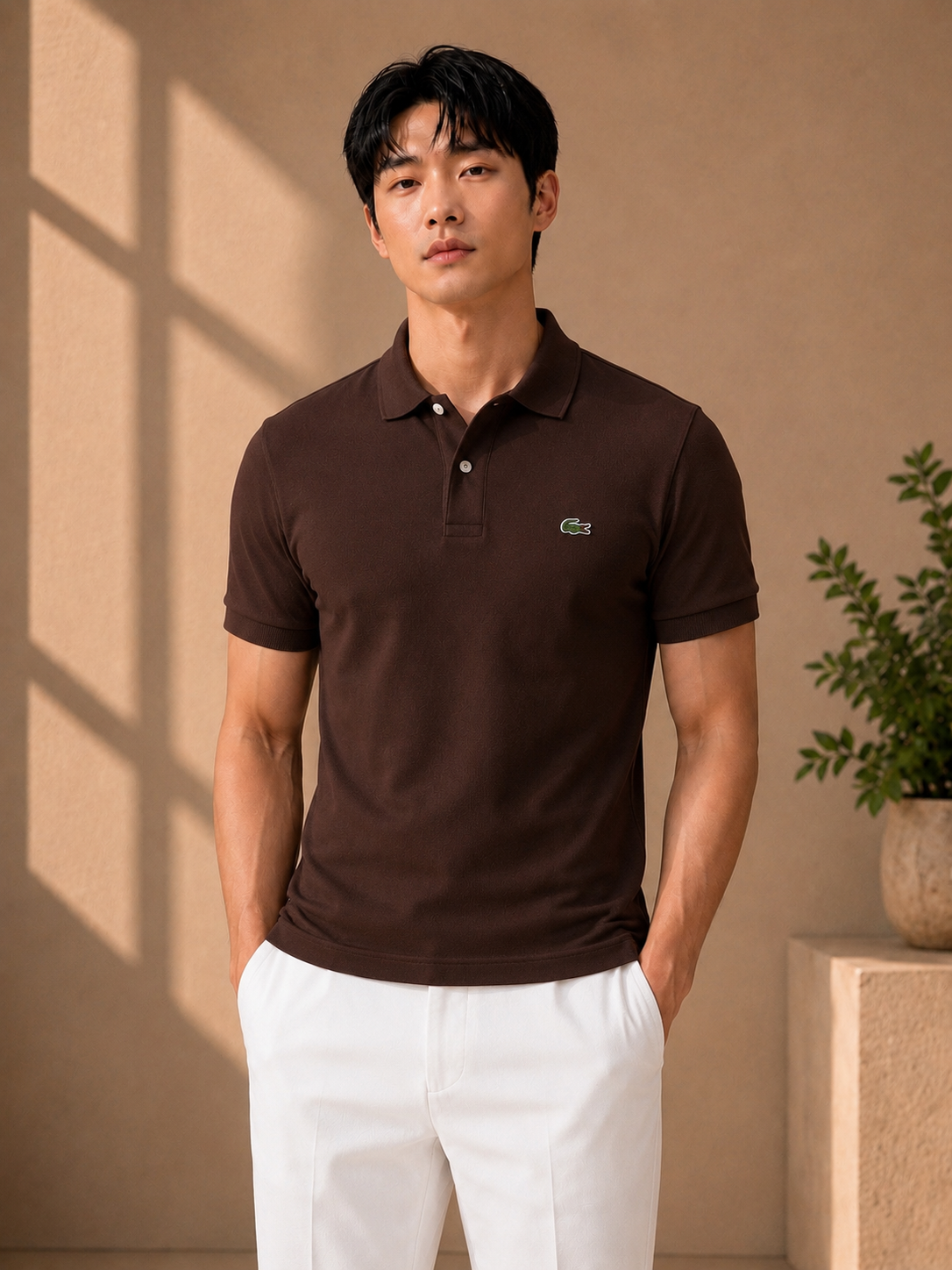 LA Coste Deep Cocoa Polo T-Shirt