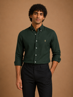 RL Polo Linen Blend Forest Green Shirt
