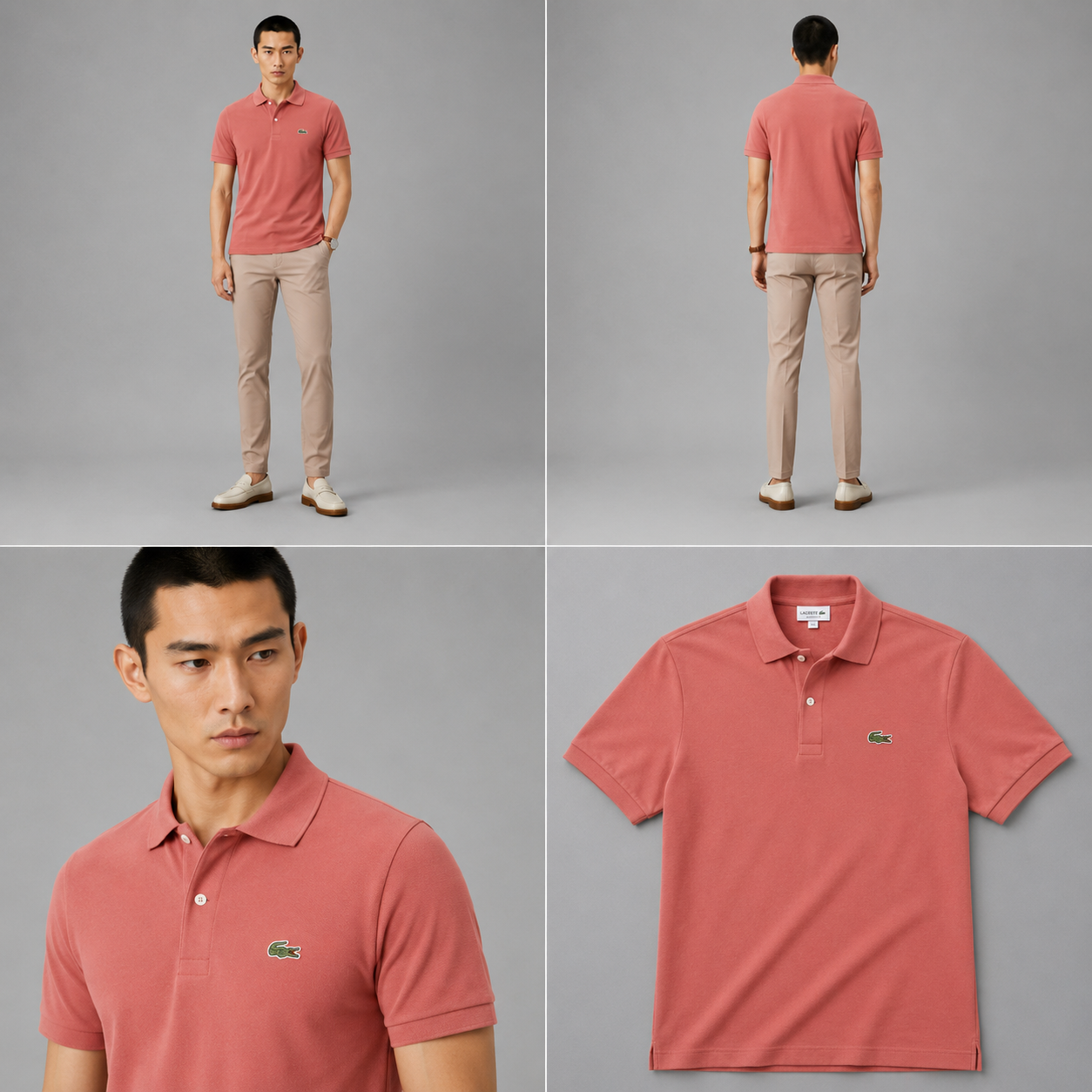 LA Coste Sunset Coral Polo T-Shirt