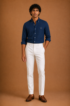 RL Polo Linen Blend Royal Blue Shirt