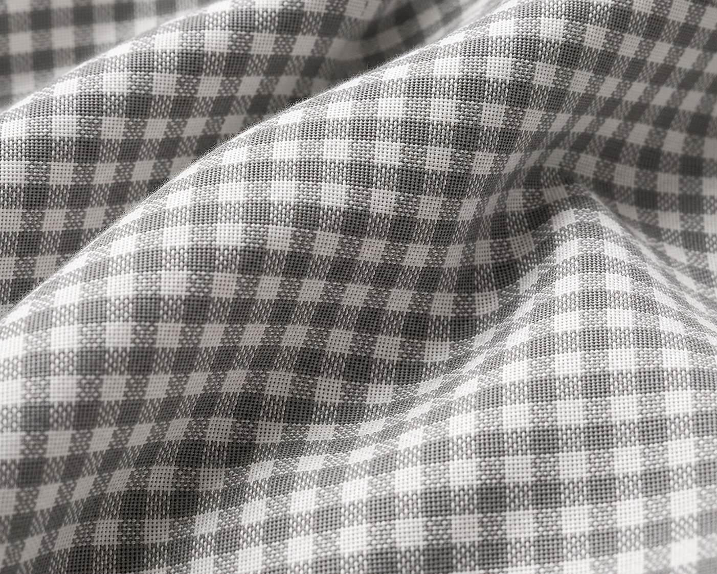 RL Custom Fit Gingham Oxford Shirt Light Grey