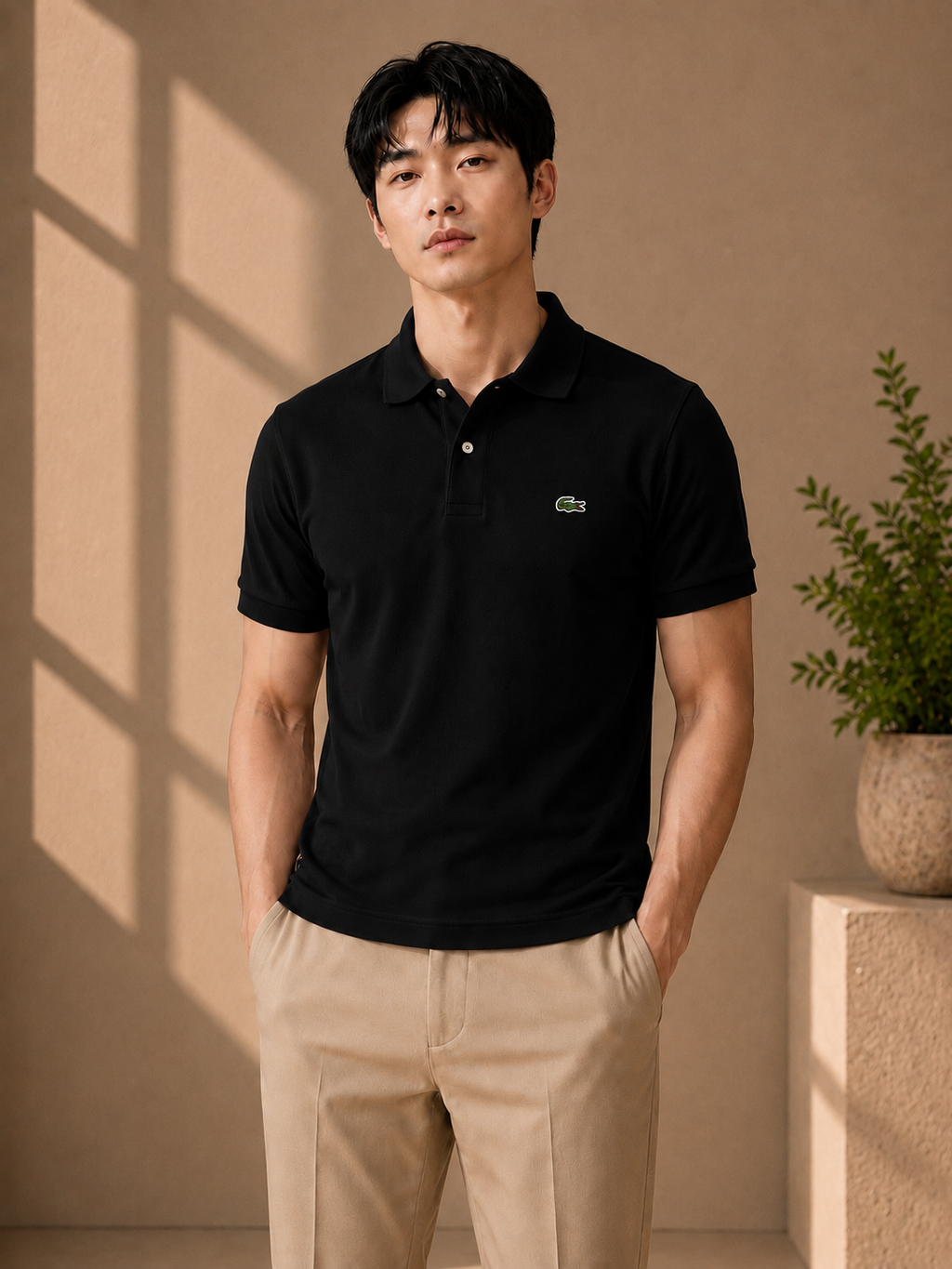 LA Coste Midnight Black Polo T-Shirt