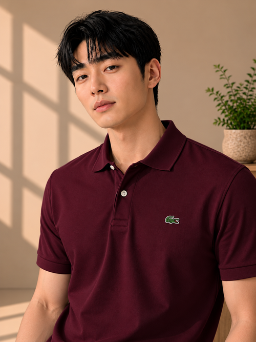 LA Coste Maroon Polo T-Shirt