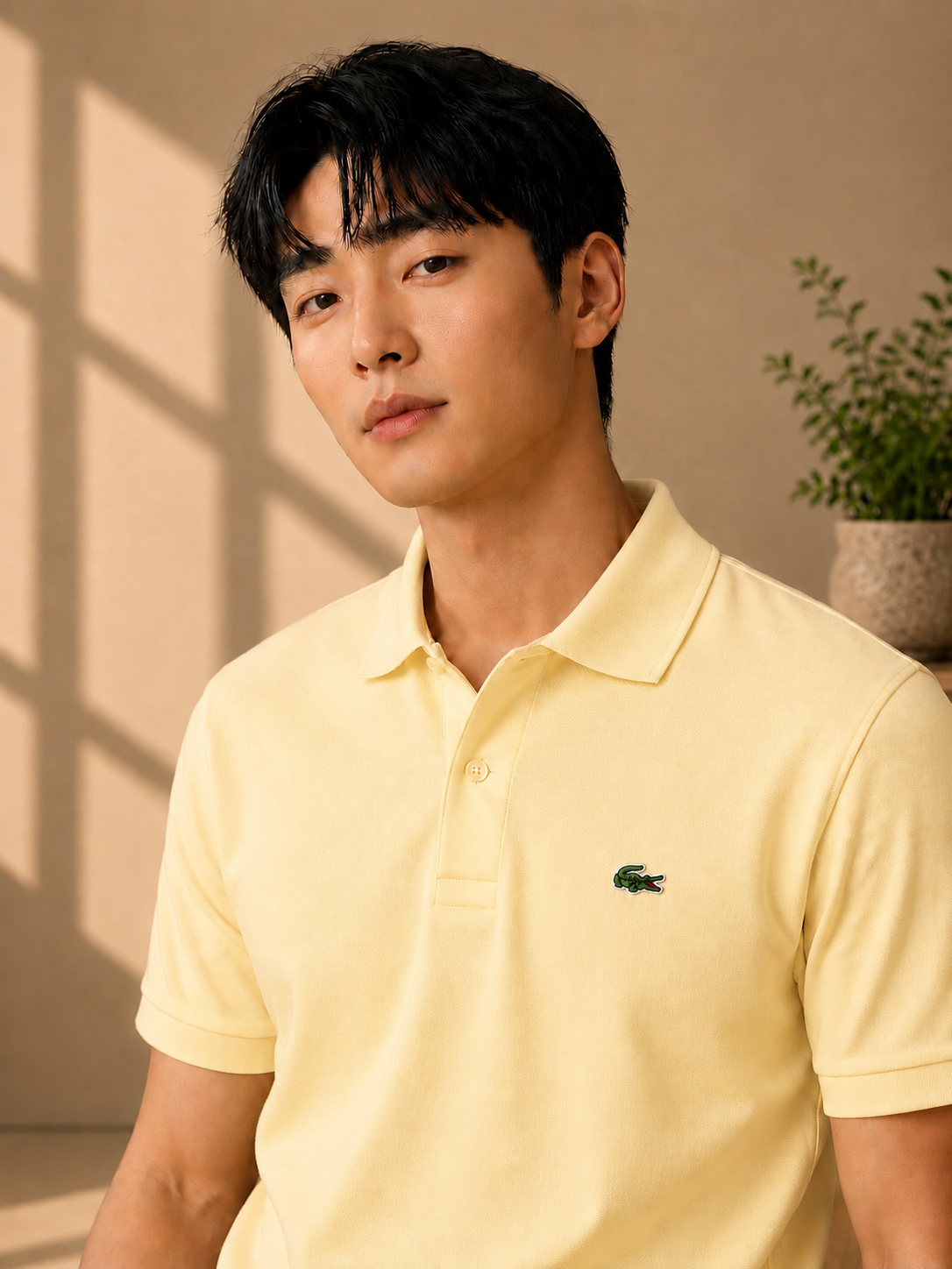 LA Coste Butter Yellow Polo T-Shirt
