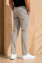 La Coste Slim Fit Stretch Cotton Ivory Stone Chino Pants