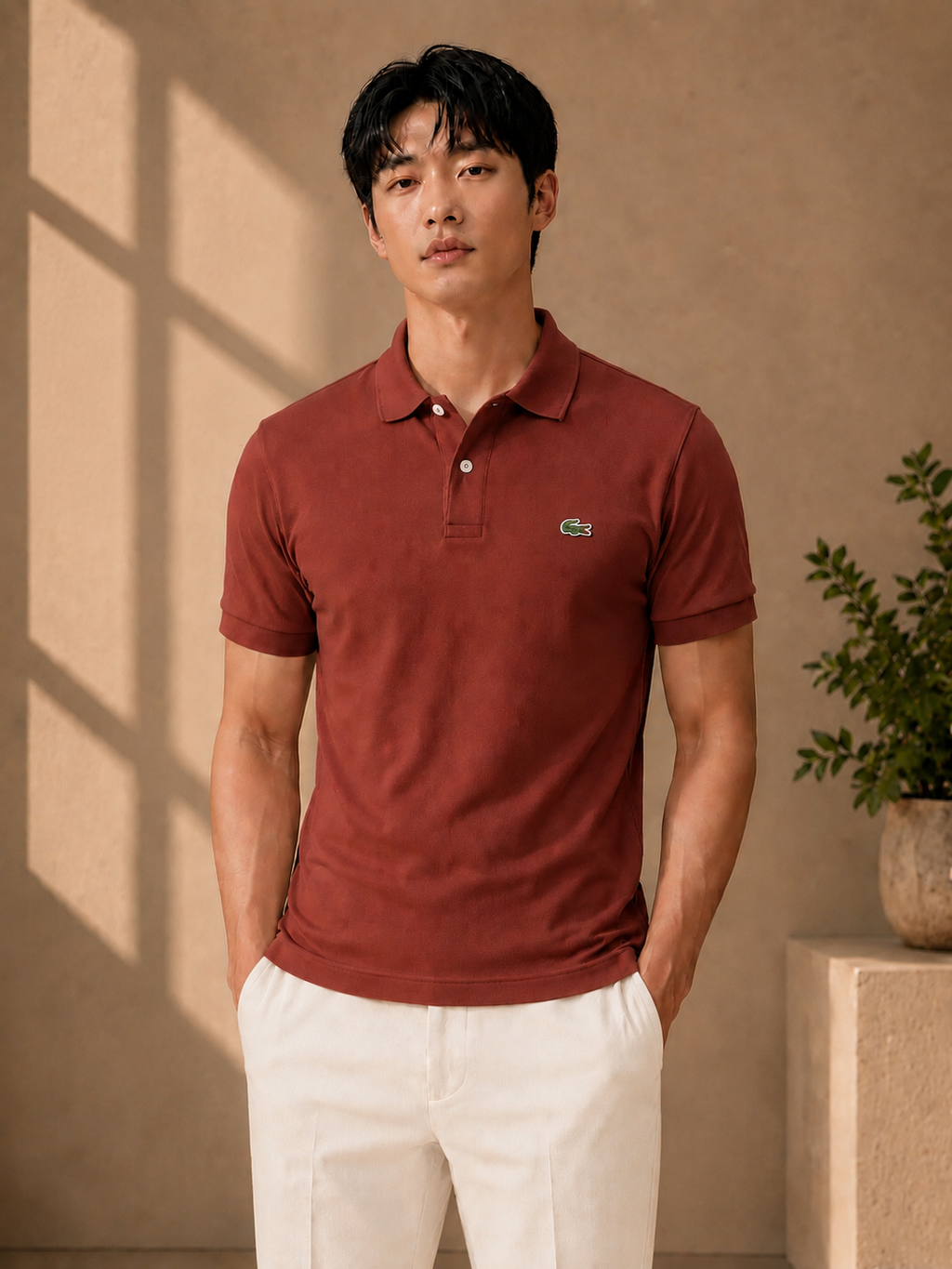 LA Coste Rust Brown Polo T-Shirt
