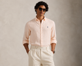 RL Custom Fit Linen Shirt Peach