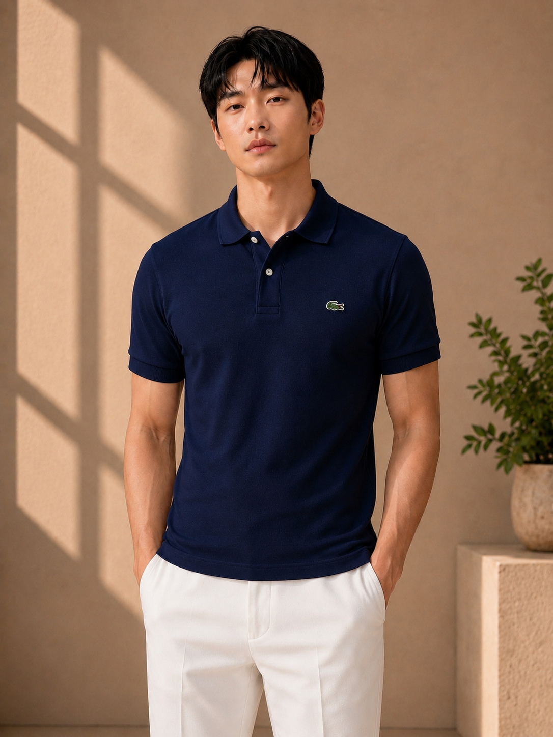 LA Coste French Navy Polo T-Shirt