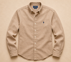 RL Custom Fit Linen Shirt Beige