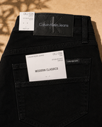 Tailored Slim Fit CK Jet Black Jeans