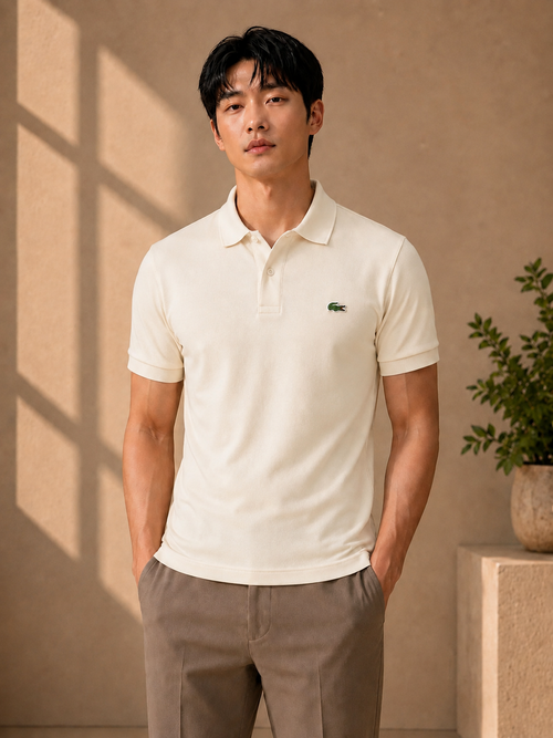 LA Coste Ecru Polo T-Shirt