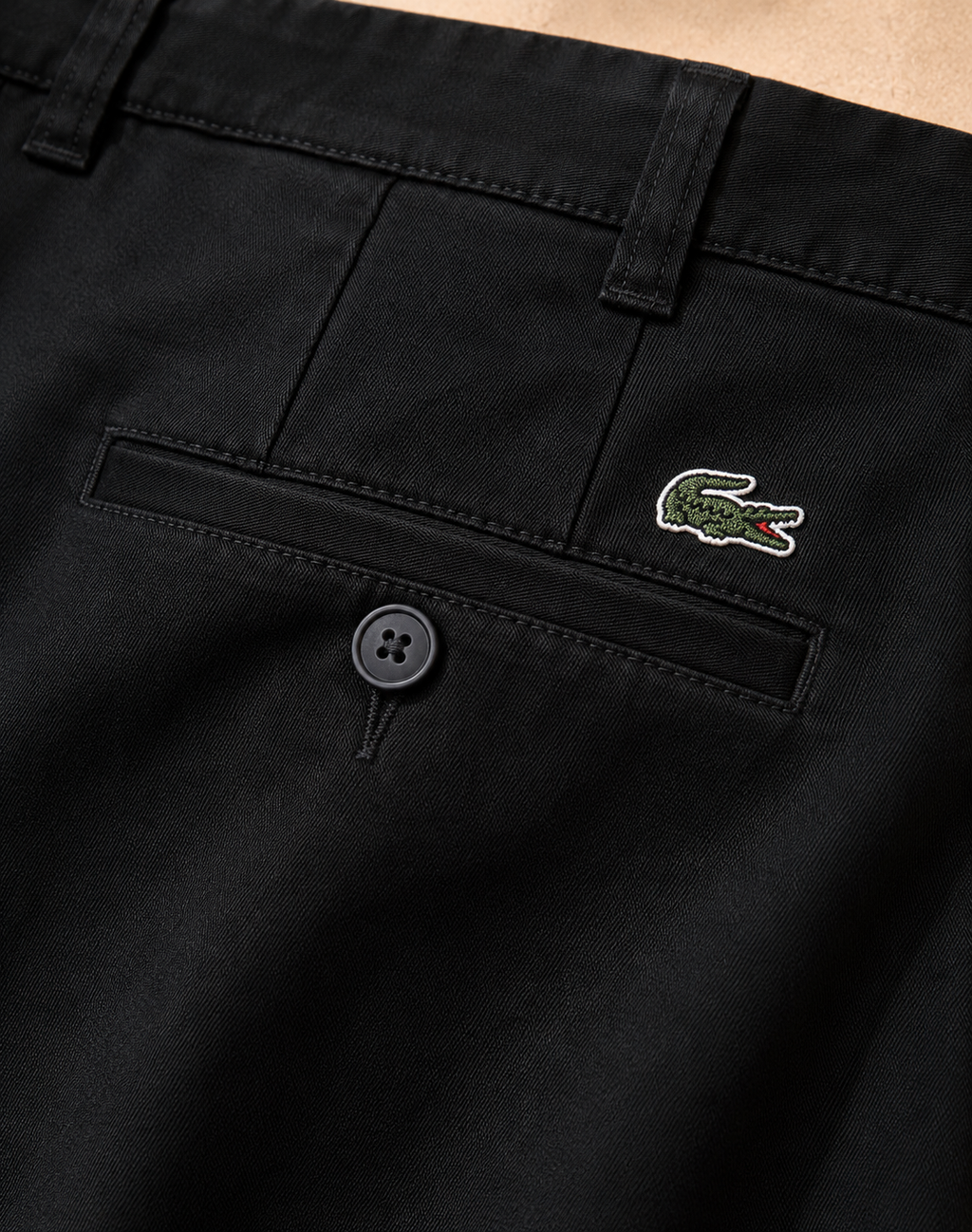 La Coste Slim Fit Stretch Cotton Onyx Black Chino Pants