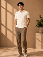 LA Coste Ecru Polo T-Shirt