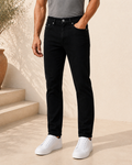 Tailored Slim Fit CK Jet Black Jeans