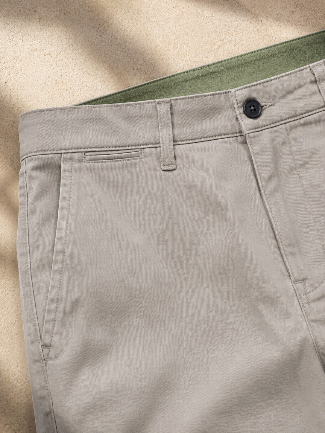 La Coste Slim Fit Stretch Cotton Ivory Stone Chino Pants