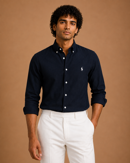 RL Polo Linen Blend Midnight Navy Shirt