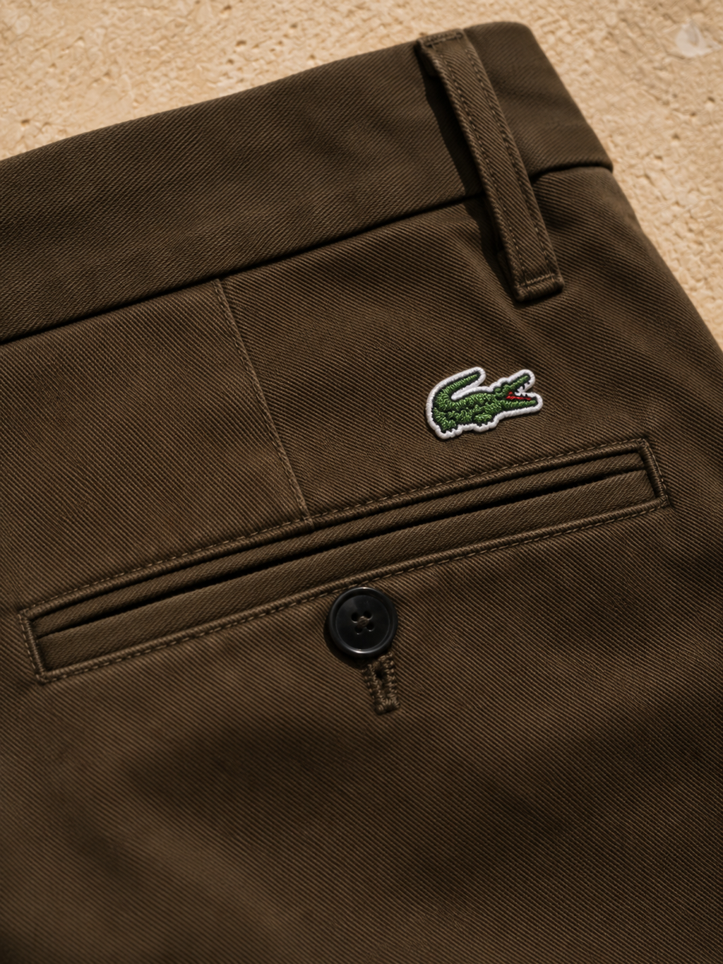 La Coste Slim Fit Stretch Cotton Mocha Earth Chino Pants