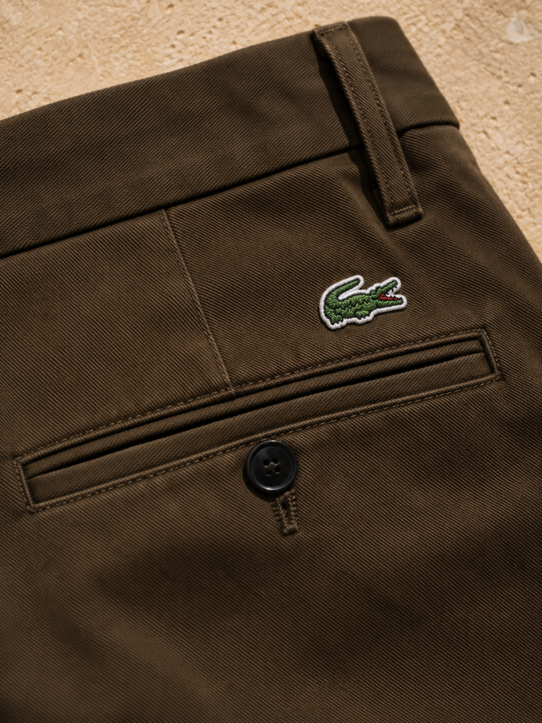 La Coste Slim Fit Stretch Cotton Mocha Earth Chino Pants