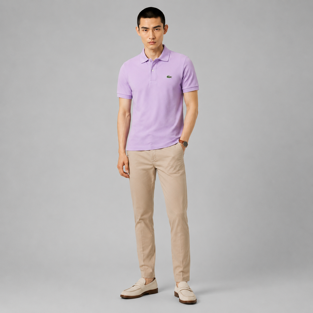 LA Coste Lilac Bloom Polo T-Shirt