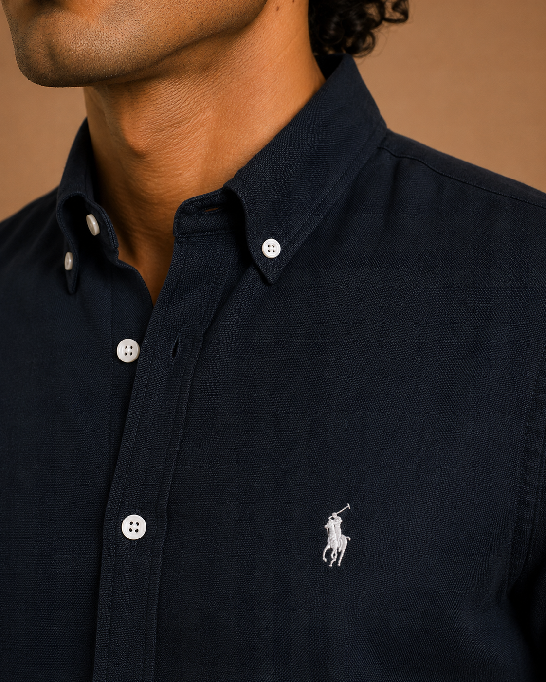 RL Polo Linen Blend Midnight Navy Shirt
