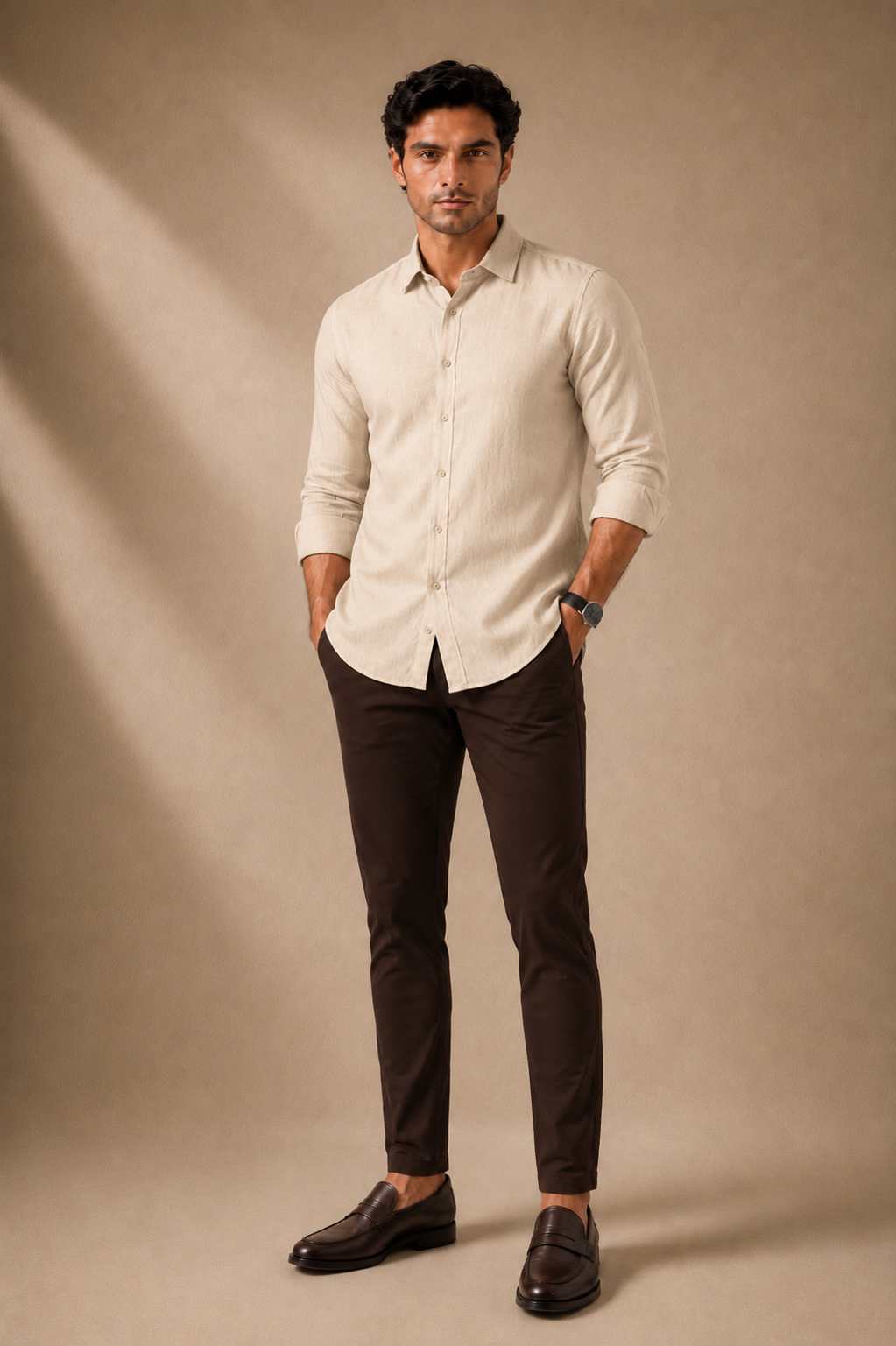 RL Polo Stretch Slim Fit Chino Trouser Espresso Brown