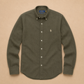 RL Custom Fit Linen Shirt Olive Sage