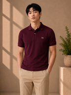 LA Coste Maroon Polo T-Shirt