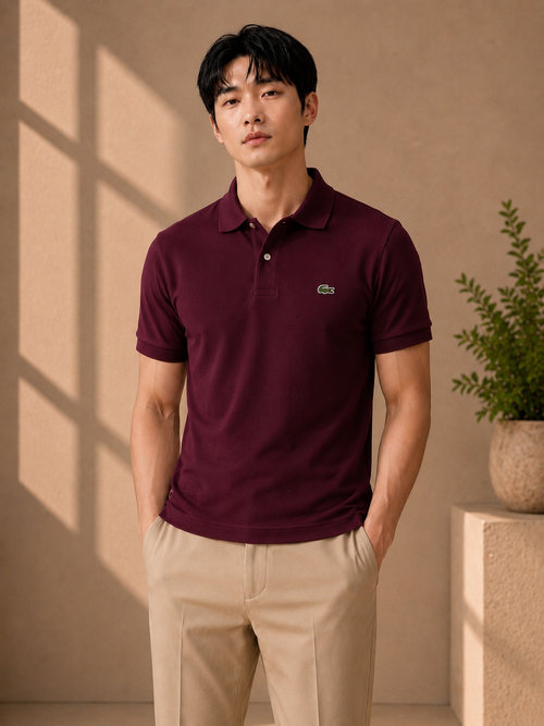 LA Coste Maroon Polo T-Shirt