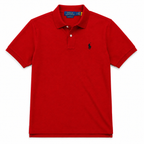 RL Polo Custom Slim Fit Mesh Red Polo