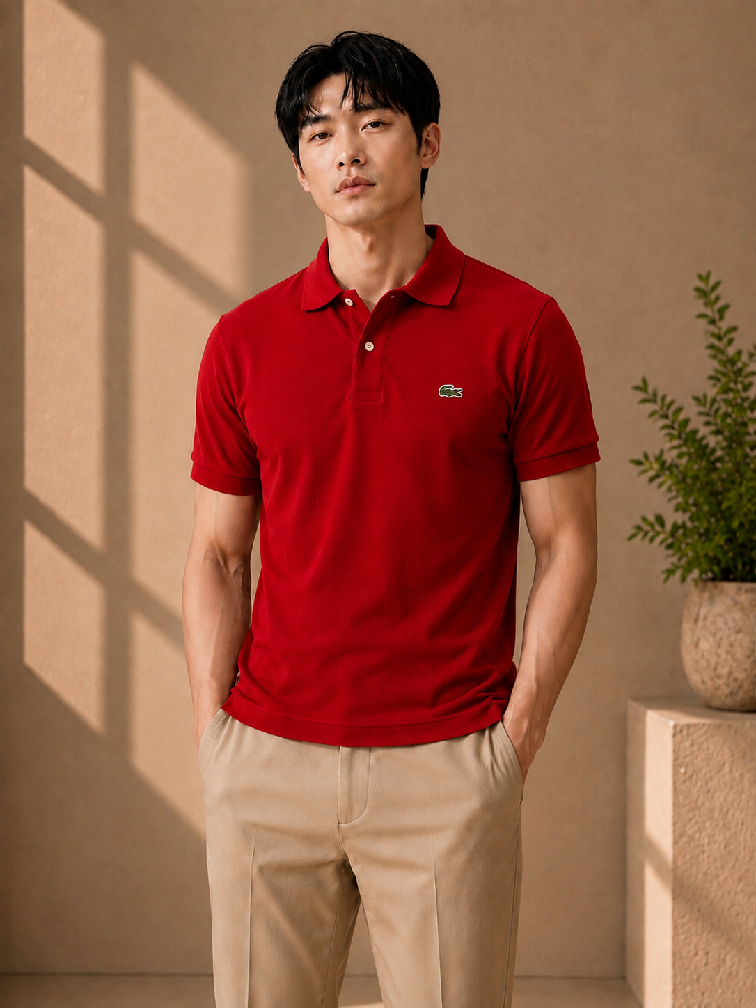 LA Coste Power Red Polo T-Shirt