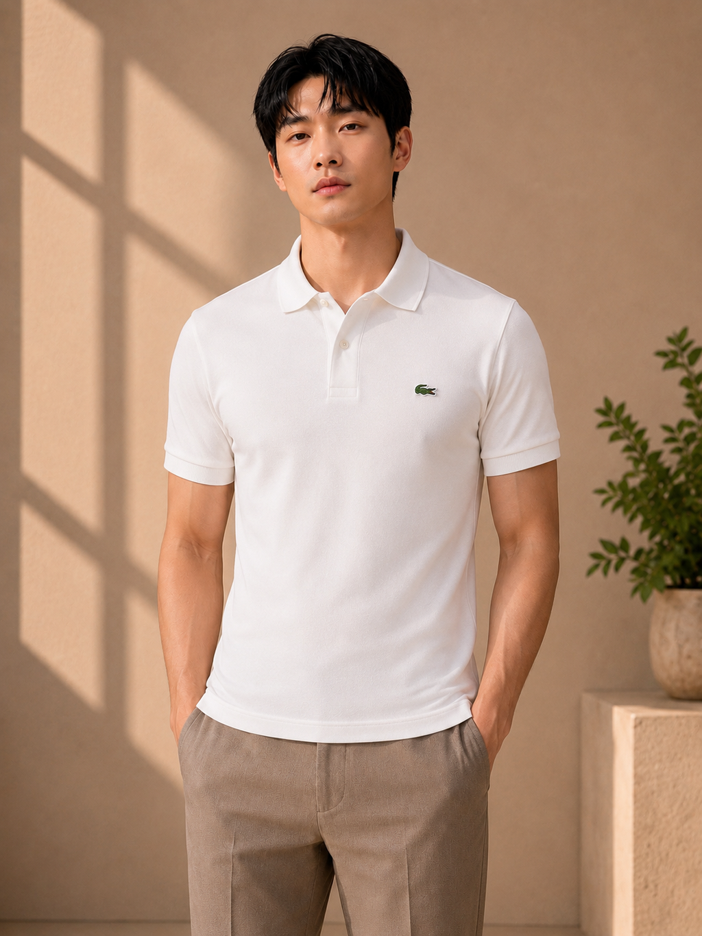 LA Coste White Polo T-Shirt