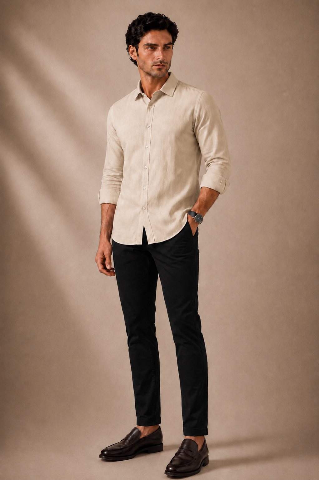 RL Polo Stretch Slim Fit Chino Trouser Midnight Black