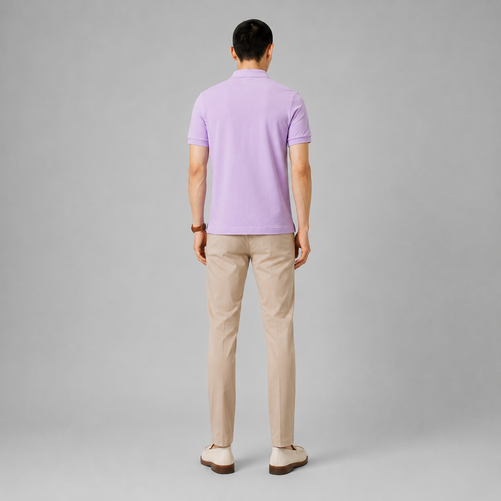 LA Coste Lilac Bloom Polo T-Shirt