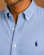 RL Polo Linen Blend Sky Blue Shirt