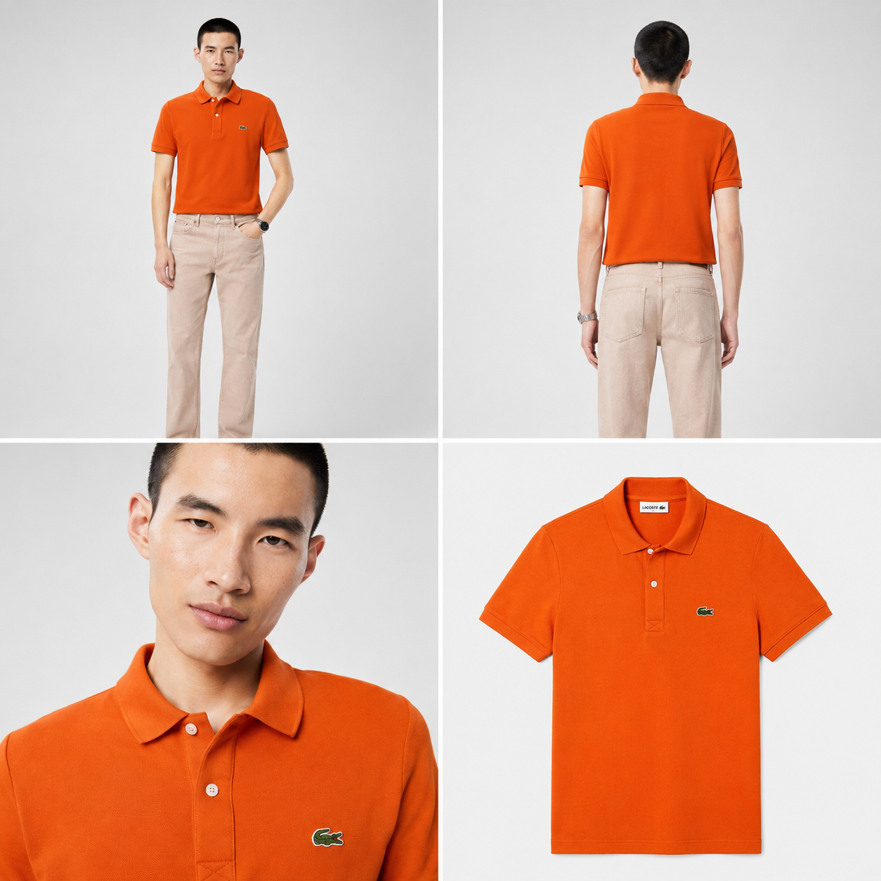 LA Coste Sunset Orange Polo T-Shirt