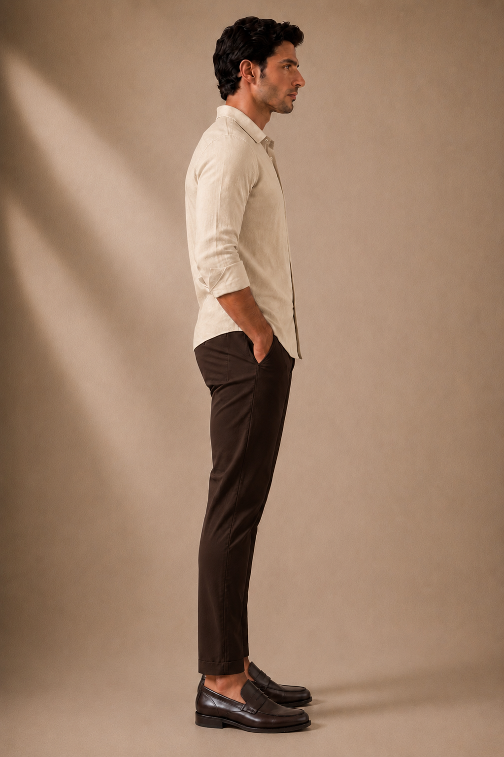 RL Polo Stretch Slim Fit Chino Trouser Espresso Brown