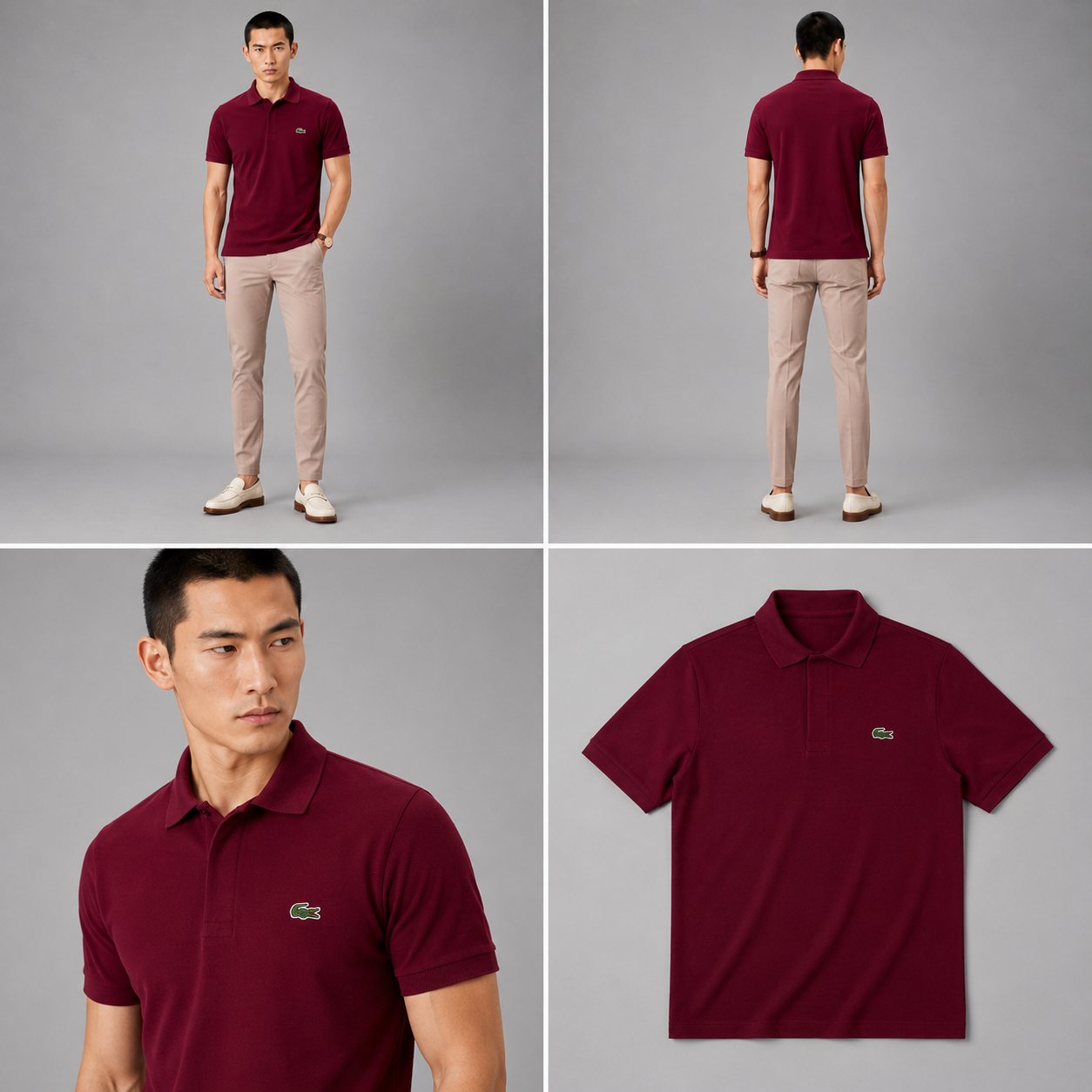 LA Coste Wine Red Polo T-Shirt