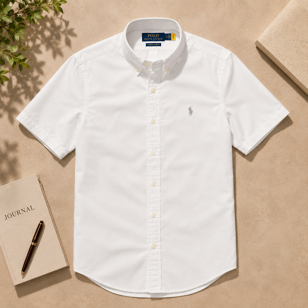 R_L Classic Ivory Oxford Shirt