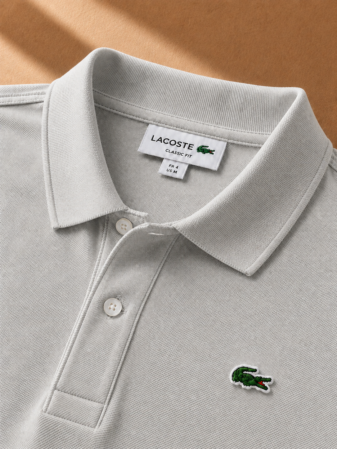LA Coste Cement Grey Polo T-Shirt
