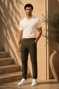La Coste Slim Fit Stretch Cotton Mocha Earth Chino Pants