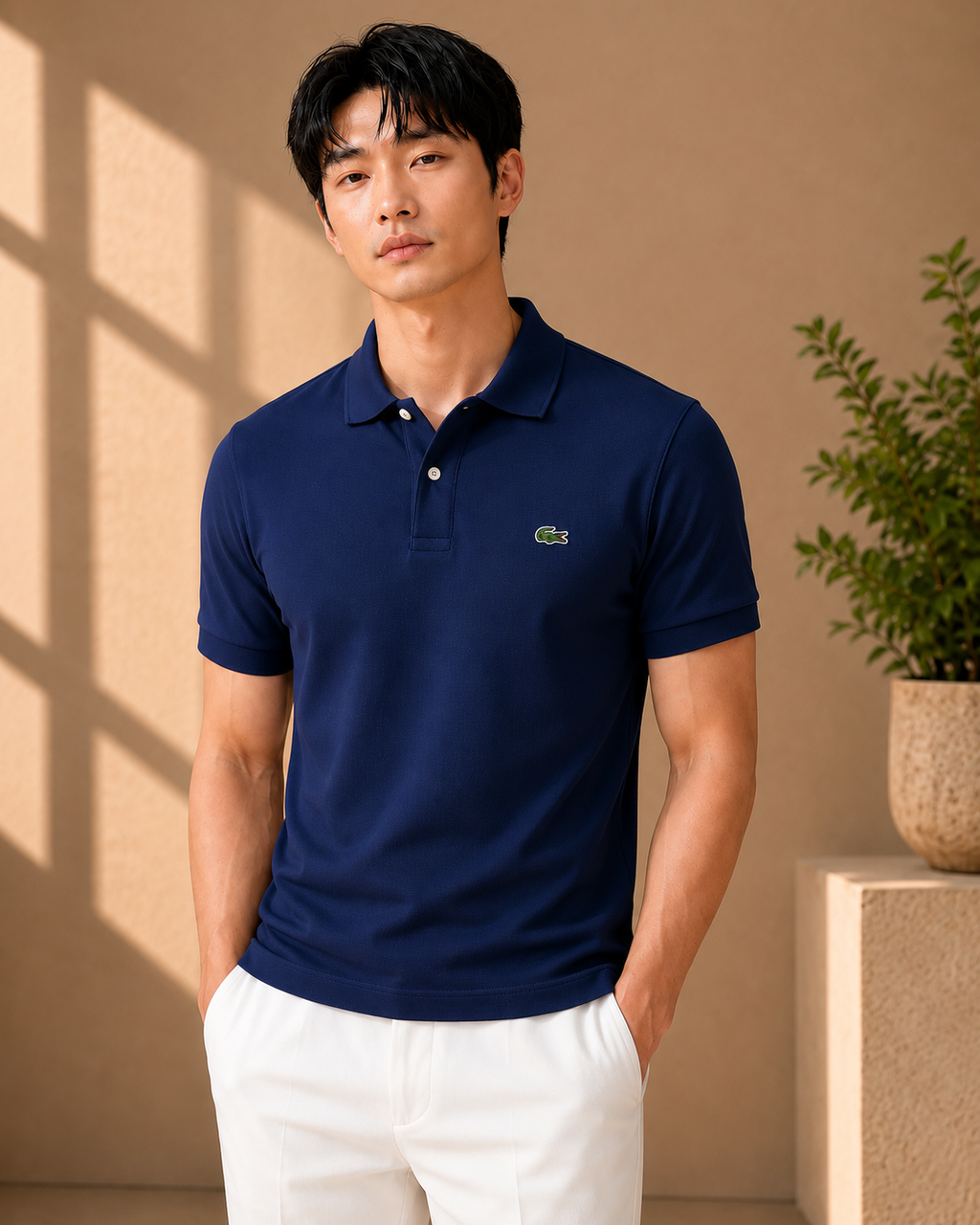 LA Coste Ink Blue Polo T-Shirt