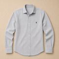 RL Custom Fit Linen Shirt Sky Grey