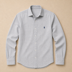 RL Custom Fit Linen Shirt Sky Grey