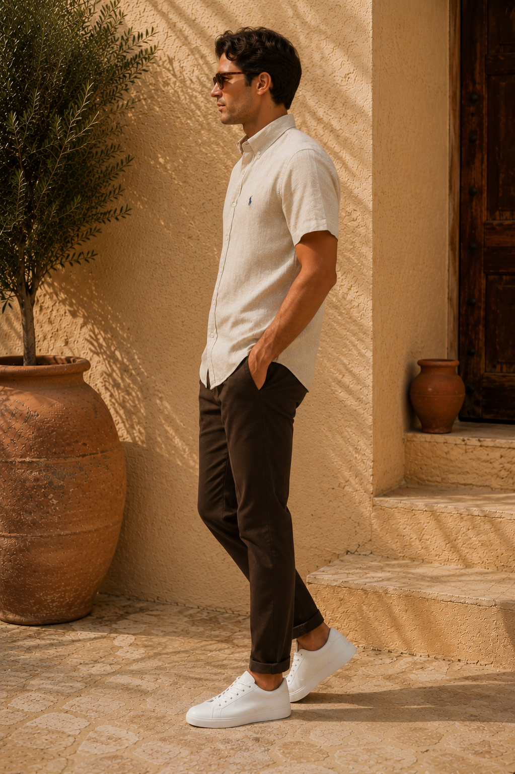 RL Polo Oat Meal Beige Linen Shirt