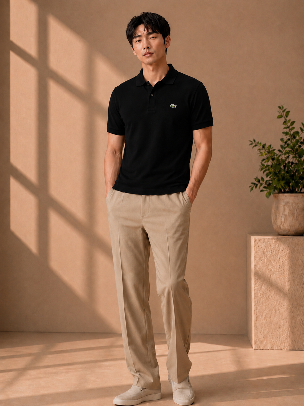 LA Coste Midnight Black Polo T-Shirt