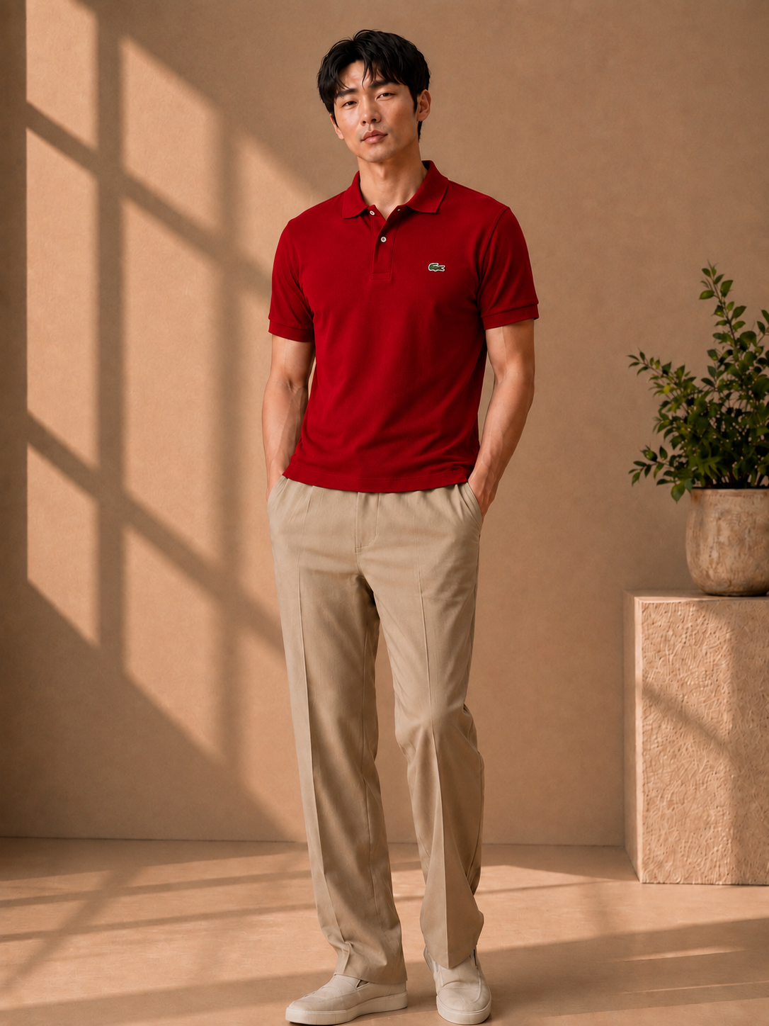 LA Coste Power Red Polo T-Shirt