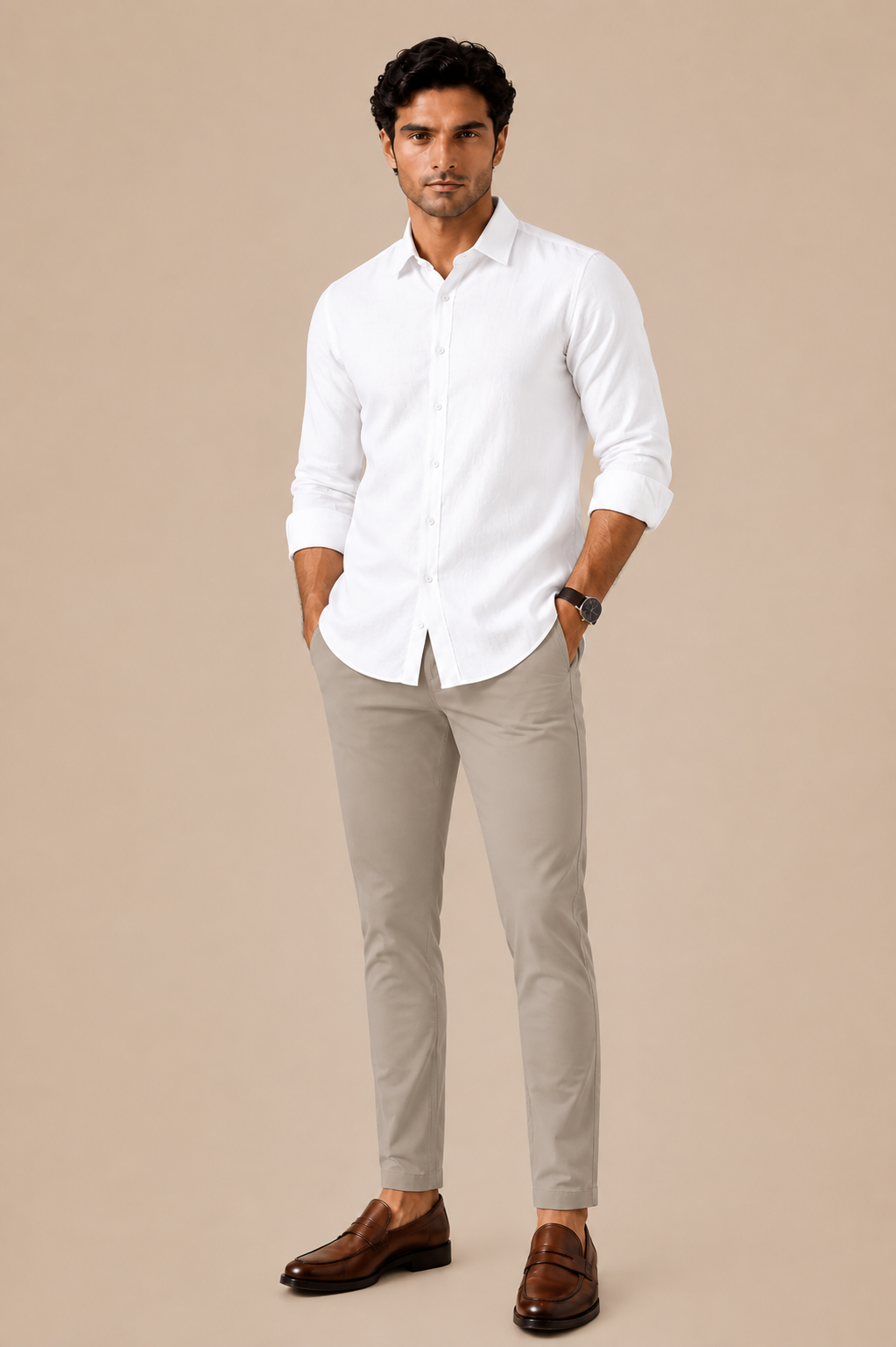 RL Polo Stretch Slim Fit Chino Trouser Stone Greige