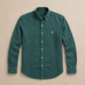 RL Custom Fit Linen Shirt Green