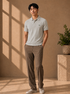 LA Coste Cement Grey Polo T-Shirt
